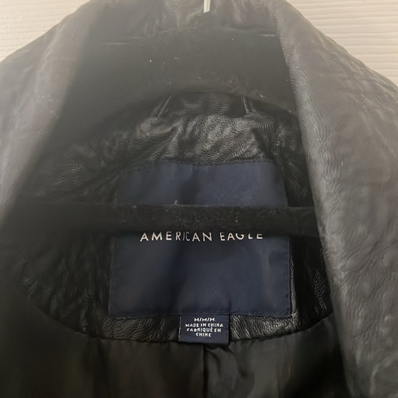 American Eagle Leather Jacket - Picture 2 of 4